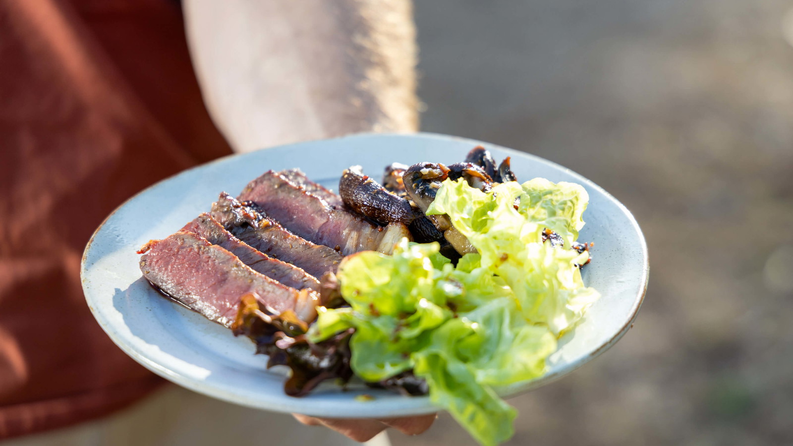 Image of Rum Glazed Steak and Mushrooms