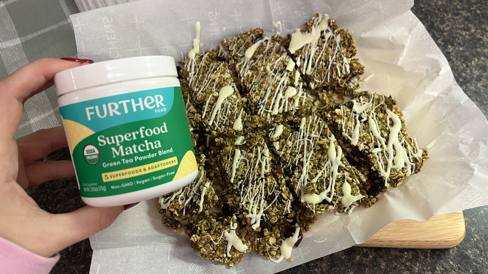 Image of Superfood Matcha Cranberry Energy Bars