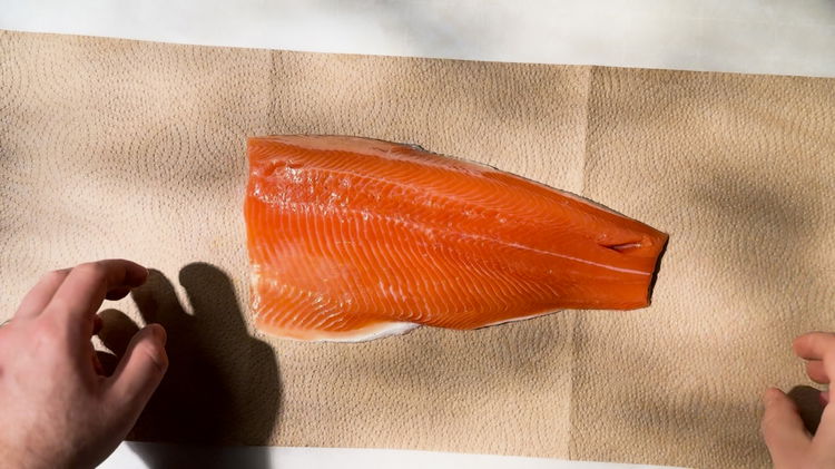 Image of Properly defrost the Seatopia steelhead loin in the refrigerator or...