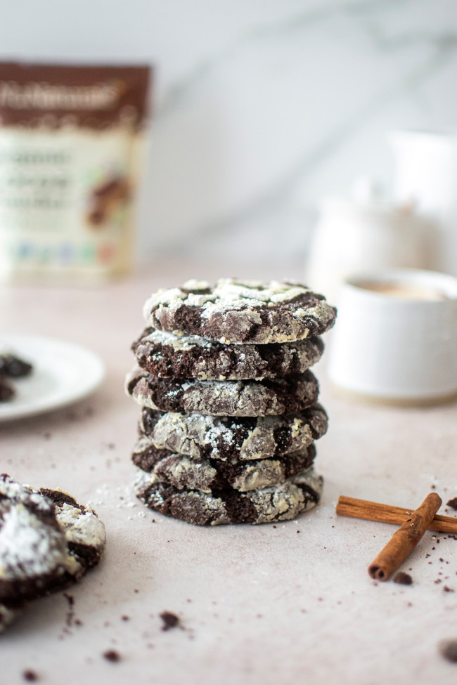 Image of Mexican Hot Chocolate Crinkle Cookies