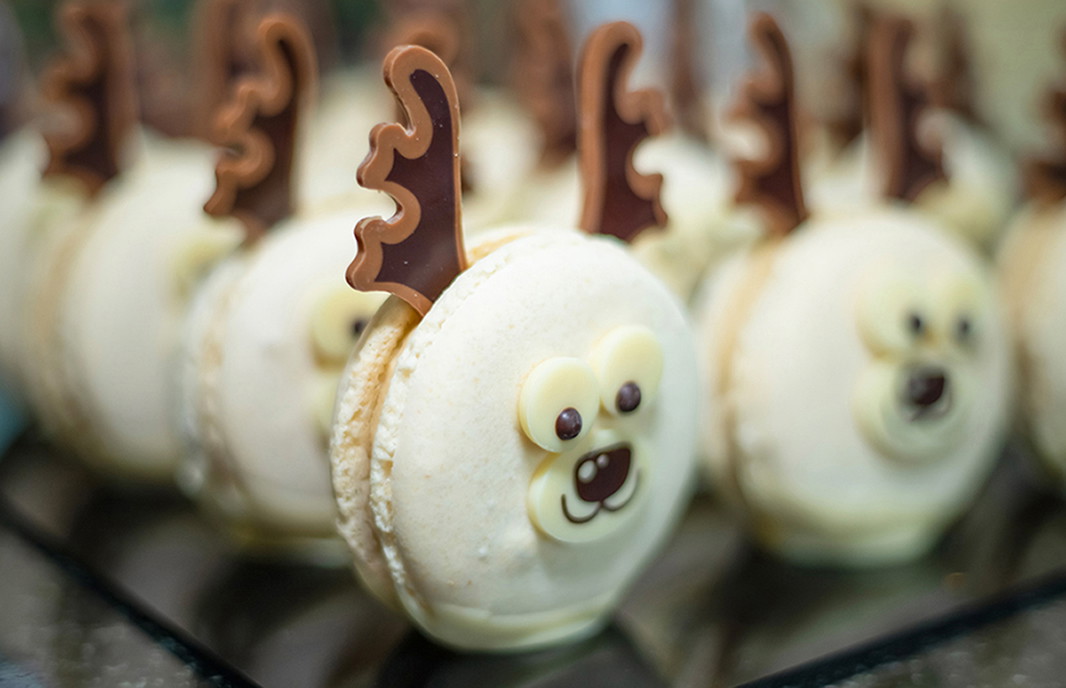 Tiramisu Macaron Reindeer