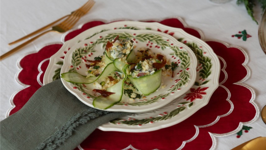 Coquille tartaar met een Serranoham/ pistache crumble