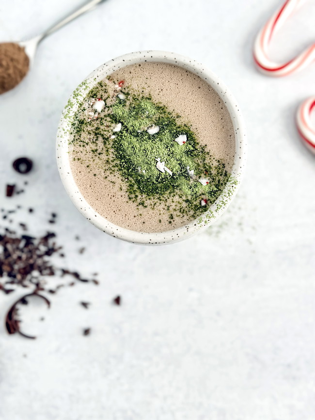 Image of Peppermint Cacao Matcha Hot Chocolate