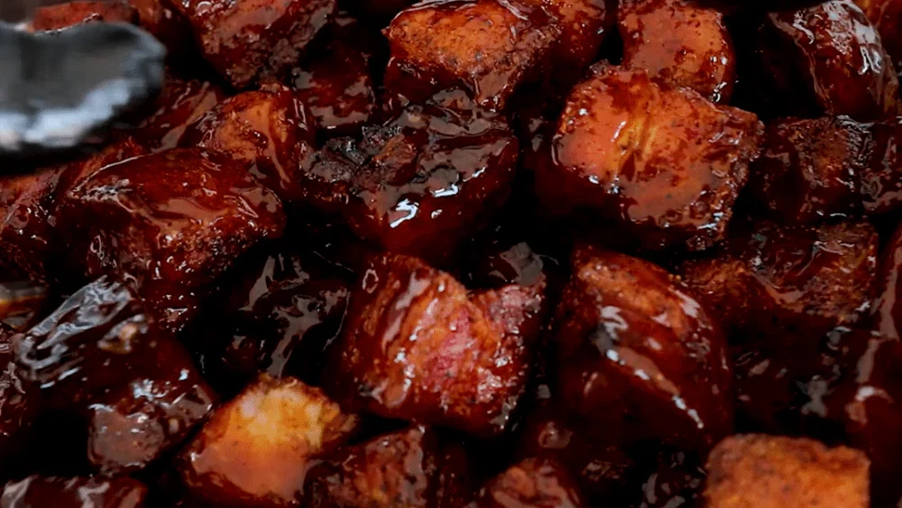 Image of Pork Belly Burnt Ends Recipe on the Pellet Grill