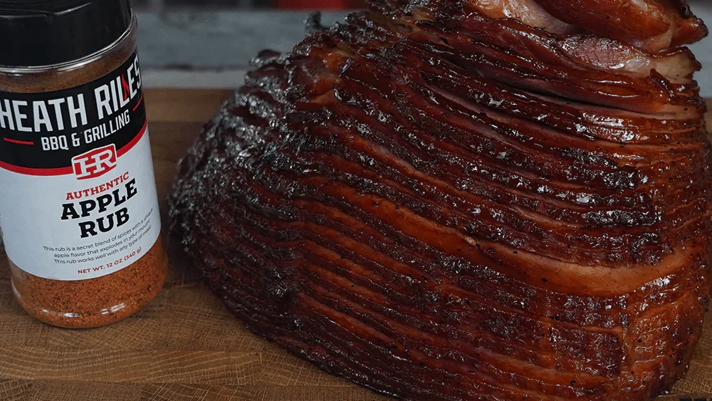 Image of Double Smoked Apple Glazed Spiral Cut Ham on the Traeger Timberline 1300