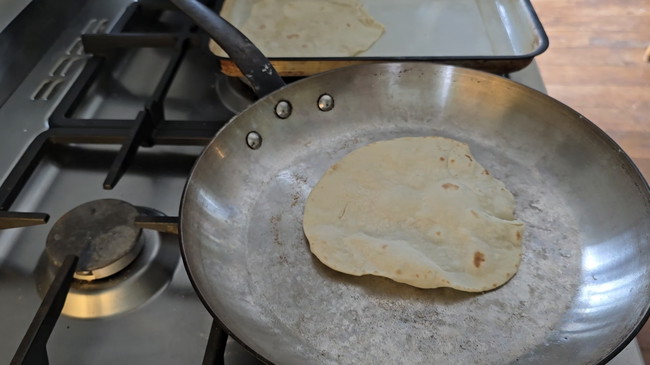 Photo of a Tortilla in a pan