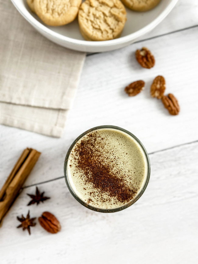Image of π₯§β¨ Creamy Pecan Pie Matcha Latte: A Cozy Dessert in a Cup π΅π