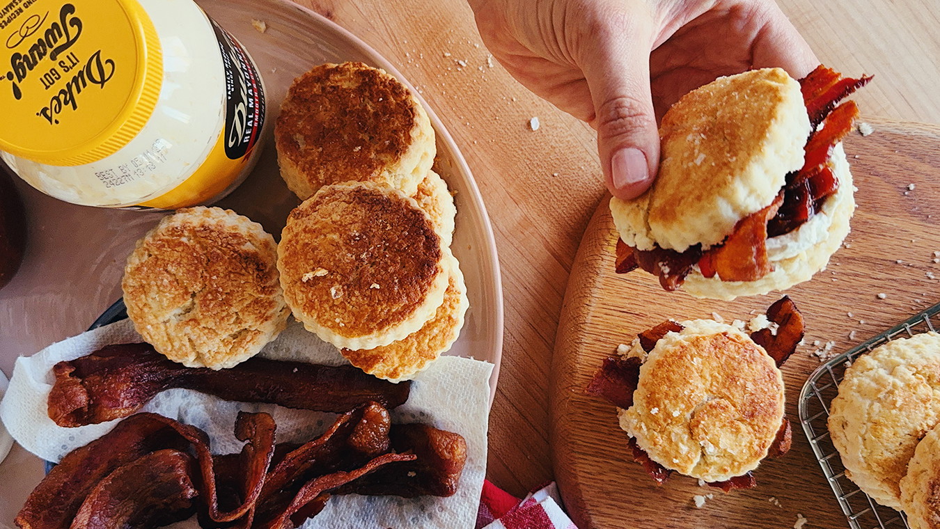 Image of Fluffy Mayo Biscuits