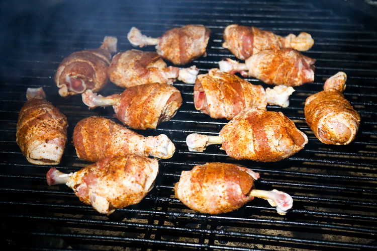 Image of Get your smoker or oven preheated to 250 degrees. and throw the chicken on for 60 minutes. Indirect heat if you’re using a smoker. I used hickory this time. 