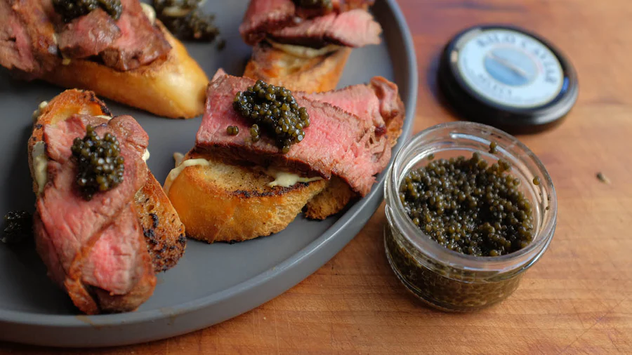 Beef Filet & Caviar Crostini