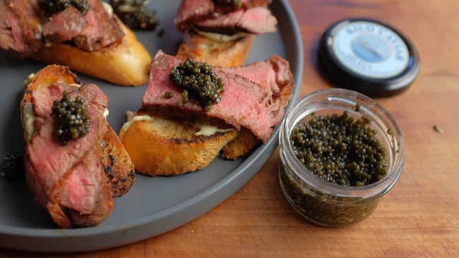 Image of Beef Filet & Caviar Crostini