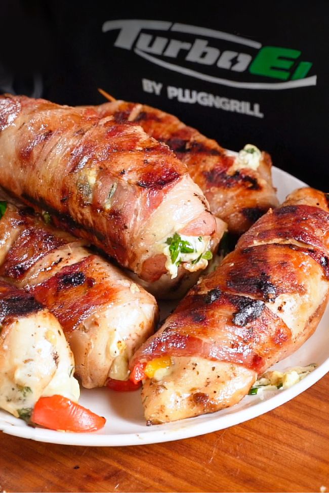 Bacon Wrapped Stuffed Chicken Breast