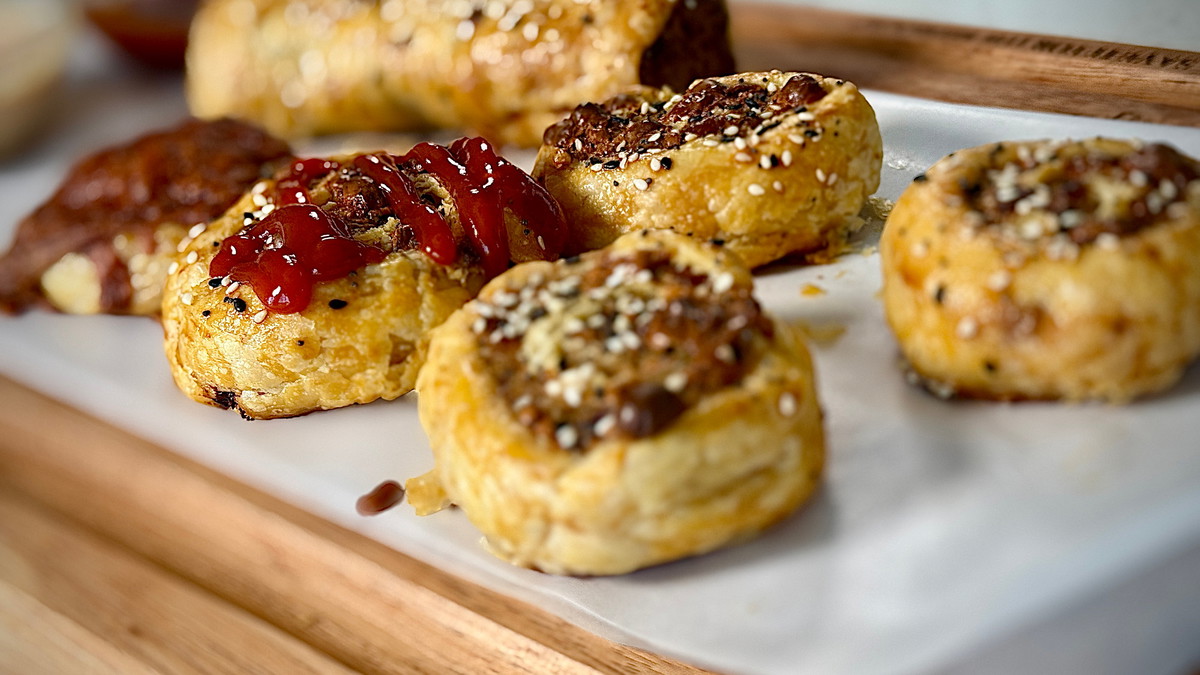 Aussie Cheese and Bacon Sausage Scroll