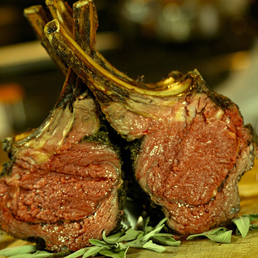 Coffee & Chili Rubbed Grilled Export Rib Roast with Redeye Bean Gravy