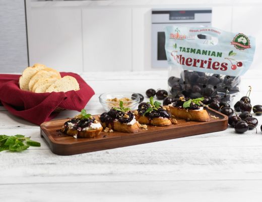 Image of Tasmanian Cherry and Goat Cheese Crostini