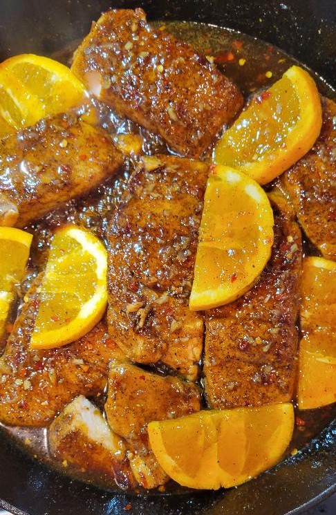 Image of Orange-Crusted Honey-Glazed Salmon