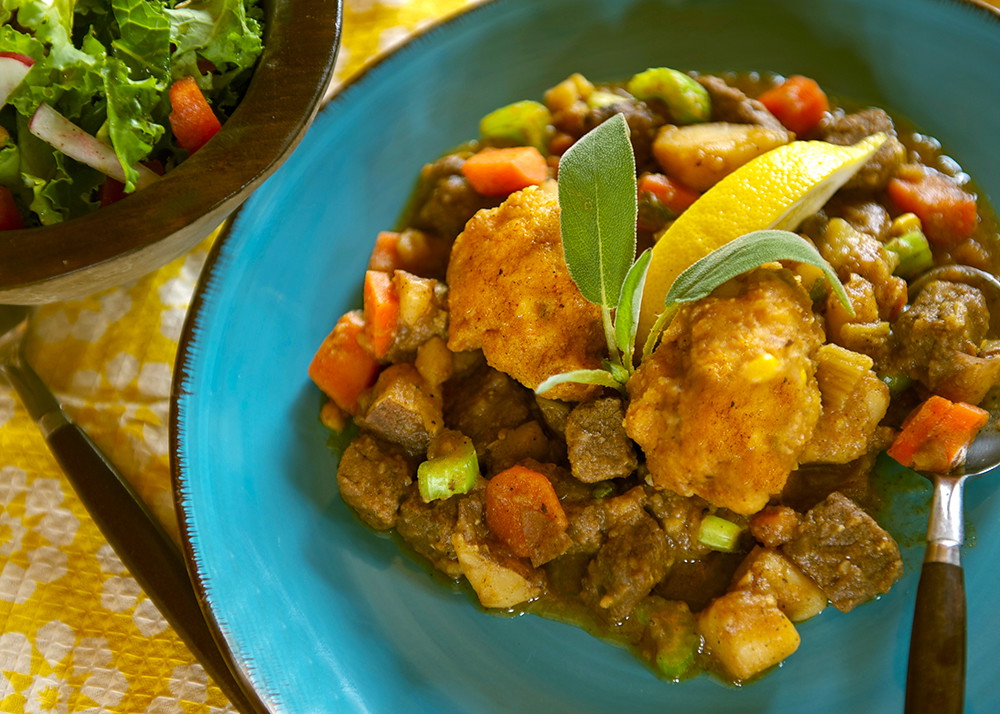 Navajo Bison and Corn Dumpling Stew