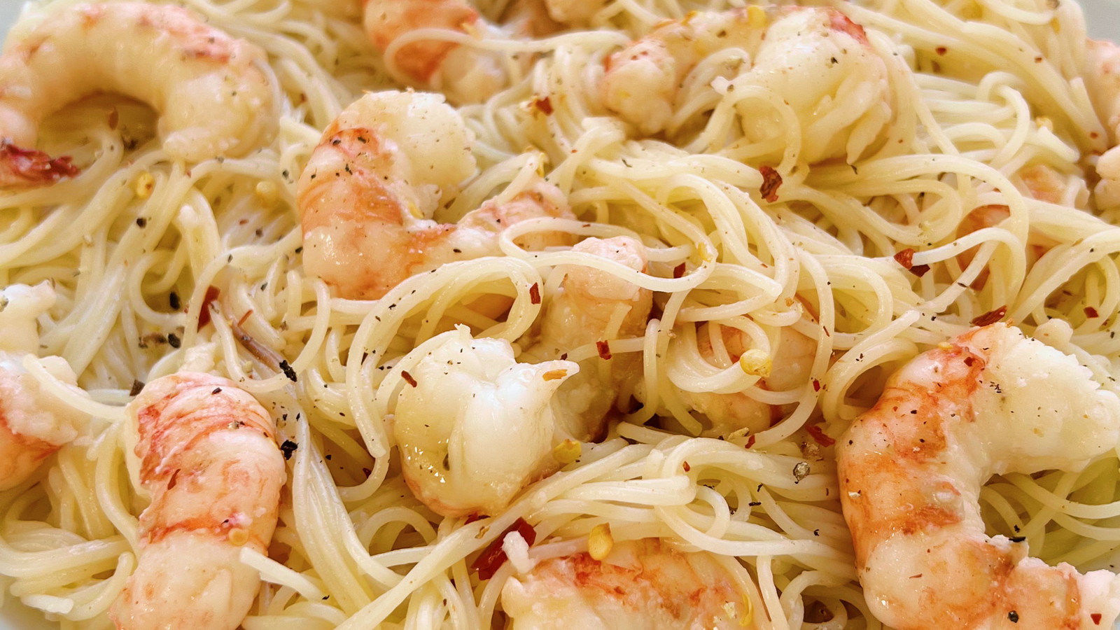 Image of Spot Prawn Angel Hair Pasta with Lemon and Garlic 