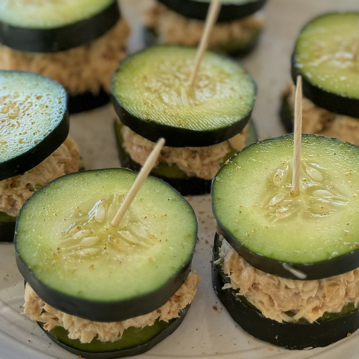 Tuna Salad Cucumber Sandwiches