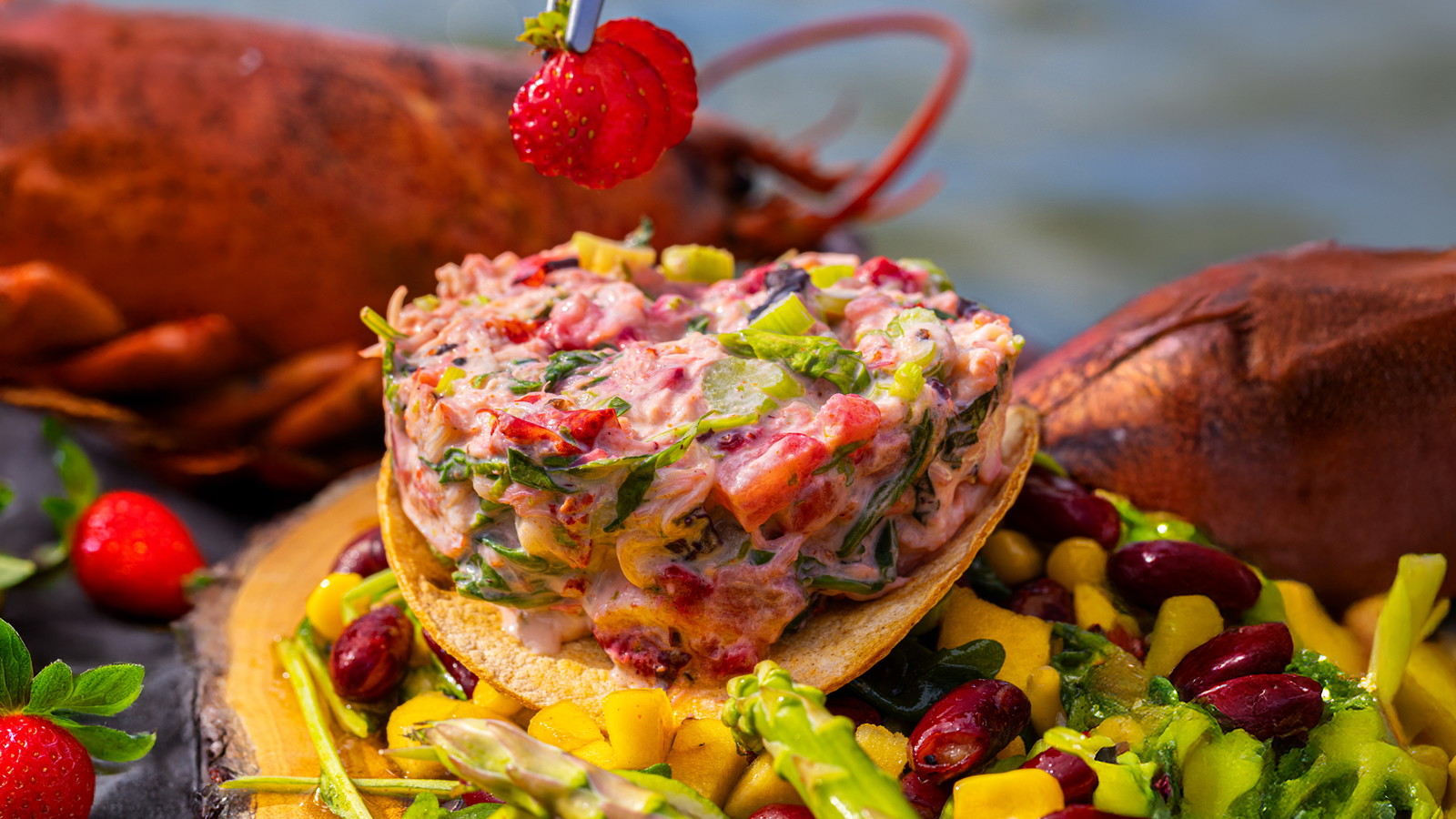 Image of Tostadas de Homard & Salade des trois soeurs