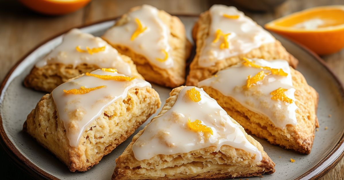 Fluffy, Buttery, Orange Cardamom Scones