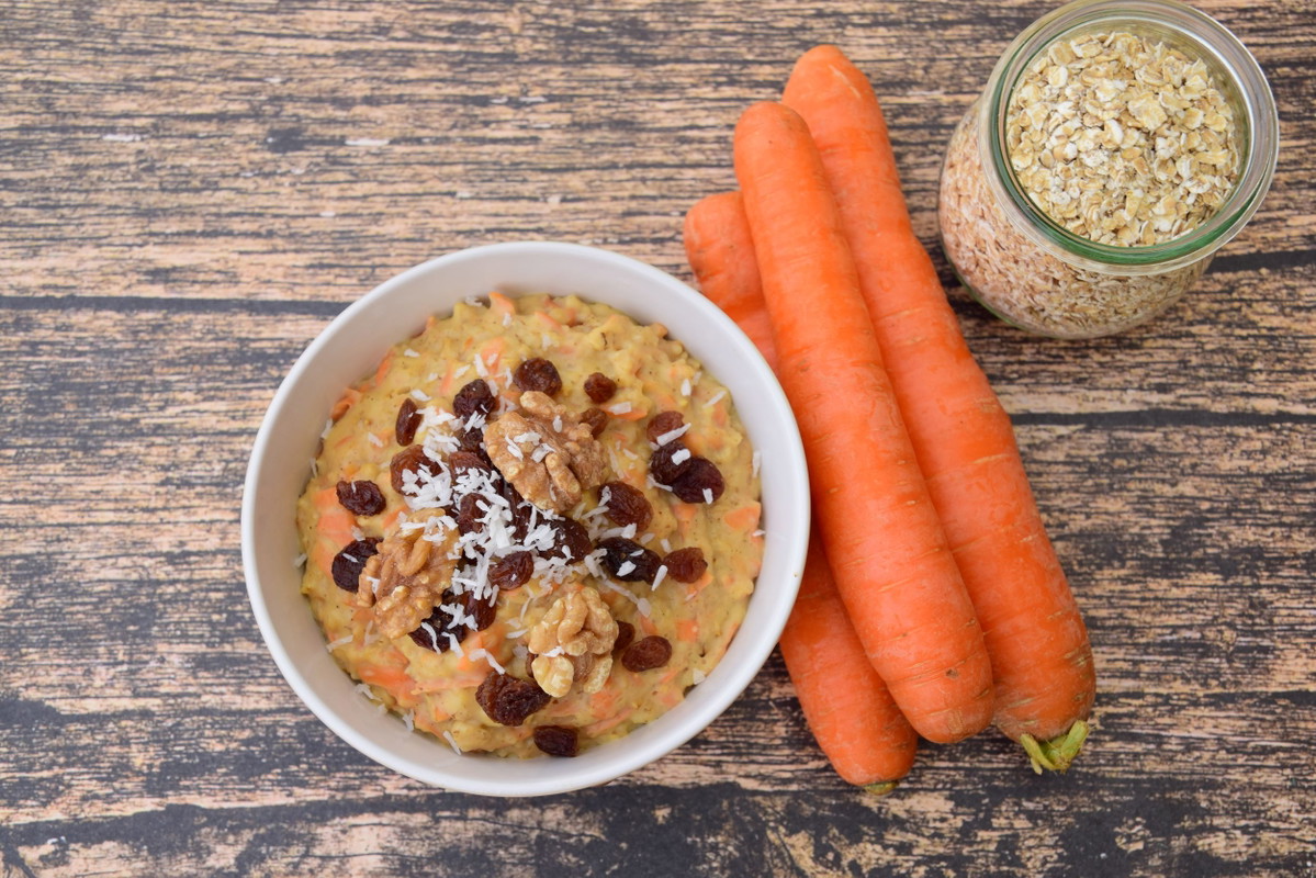 Carrot Cake Oatmeal with a Protein Boost