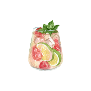 Watermelon Mint Bourbon Smash 