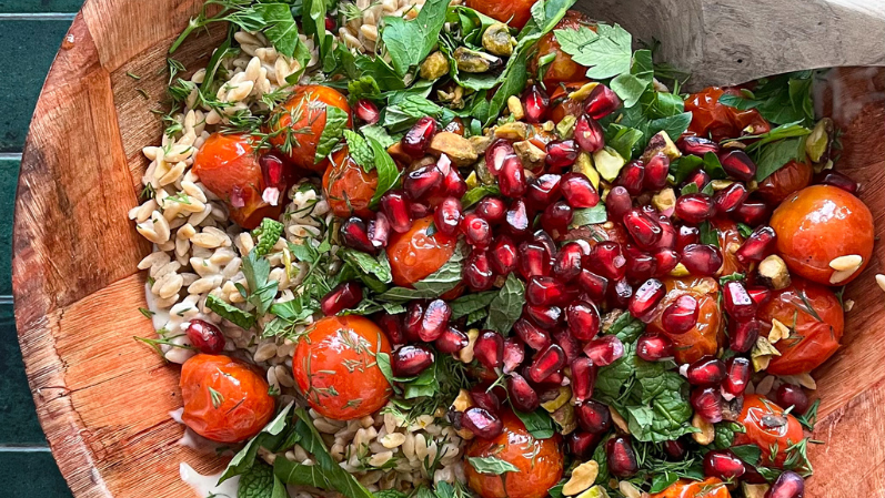 Image of Warm Grain Salad with Creamy Tahini Dressing