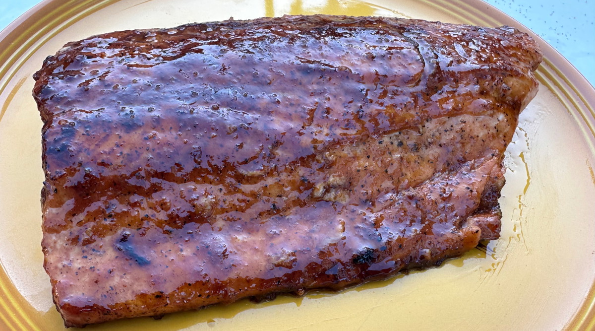 Cherry Chipotle Glazed Salmon on the Griddle