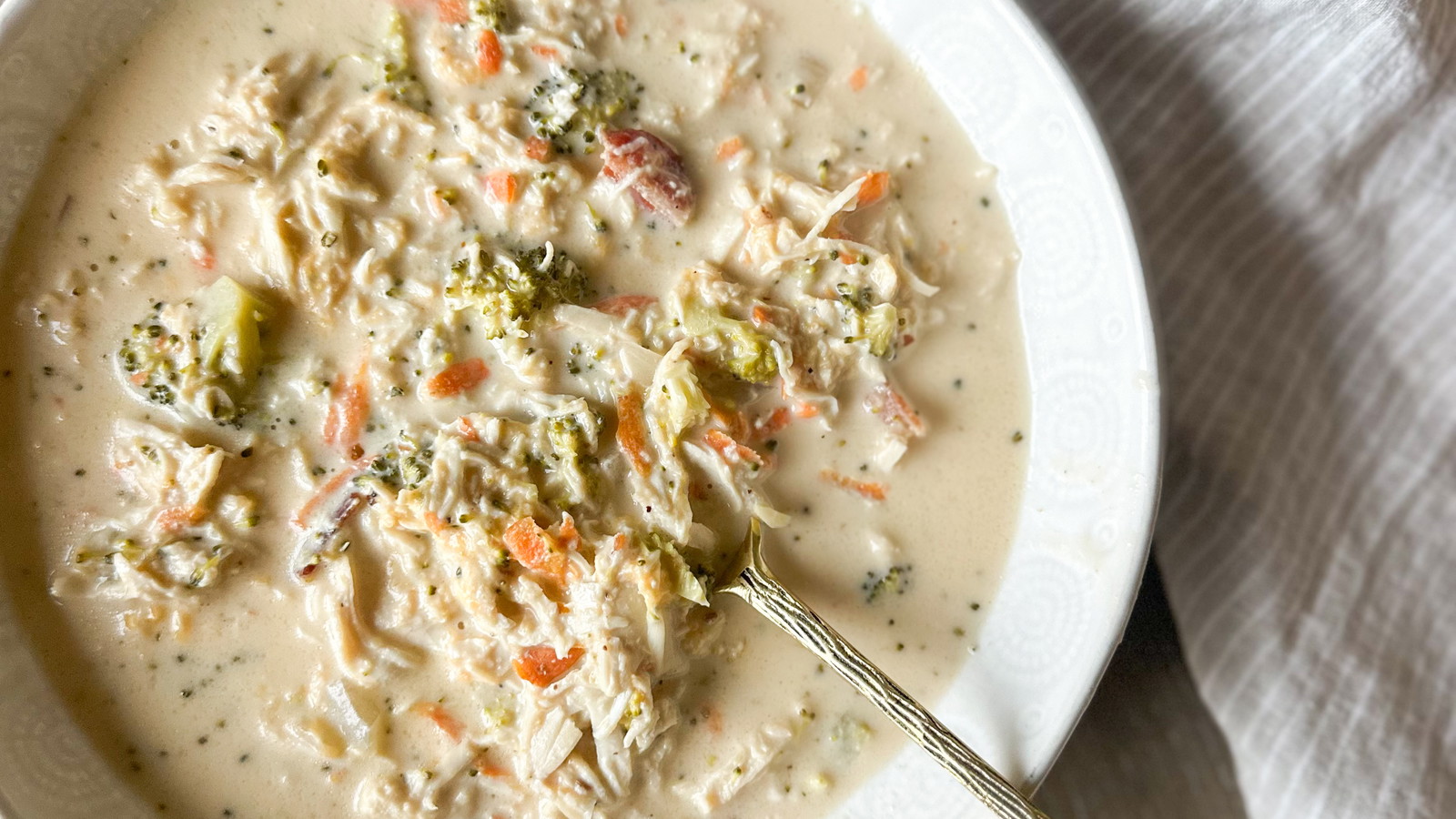 Image of High Protein Broccoli Cheddar Soup