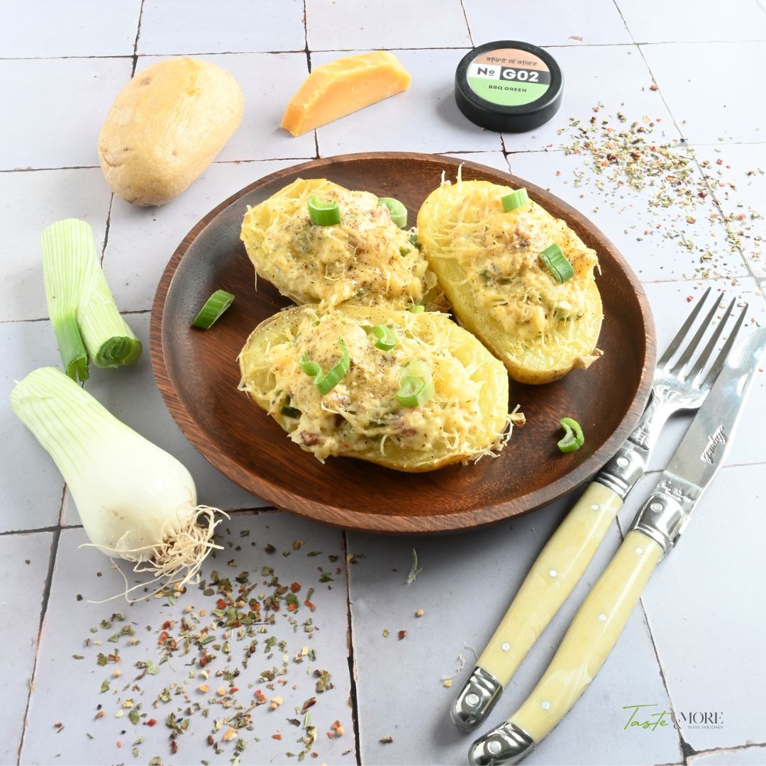 Gefüllte Ofenkartoffeln mit BBQ GREEN