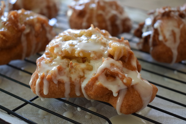 Peach Vanilla Fritters