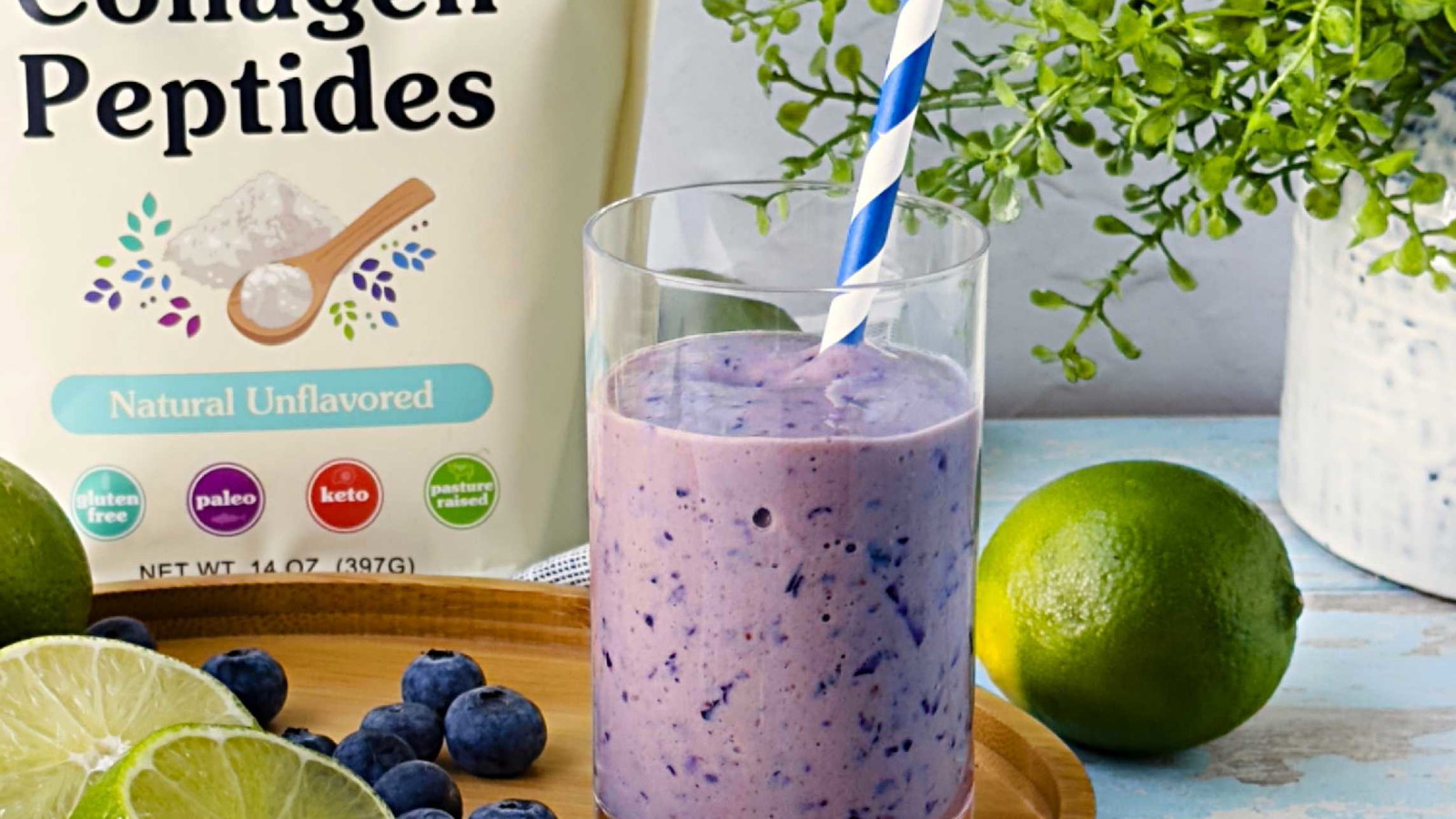 Blueberry Lime Collagen Smoothie – NuNaturals