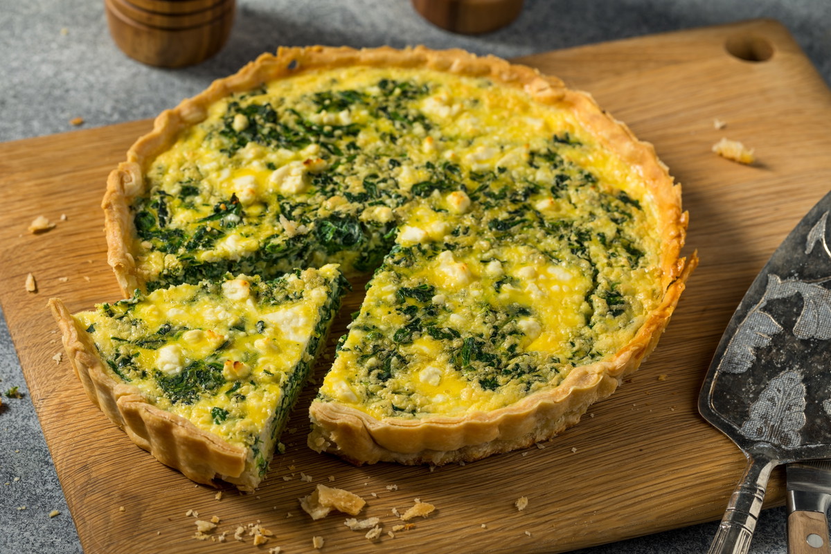 Spinach Cheddar Quiche