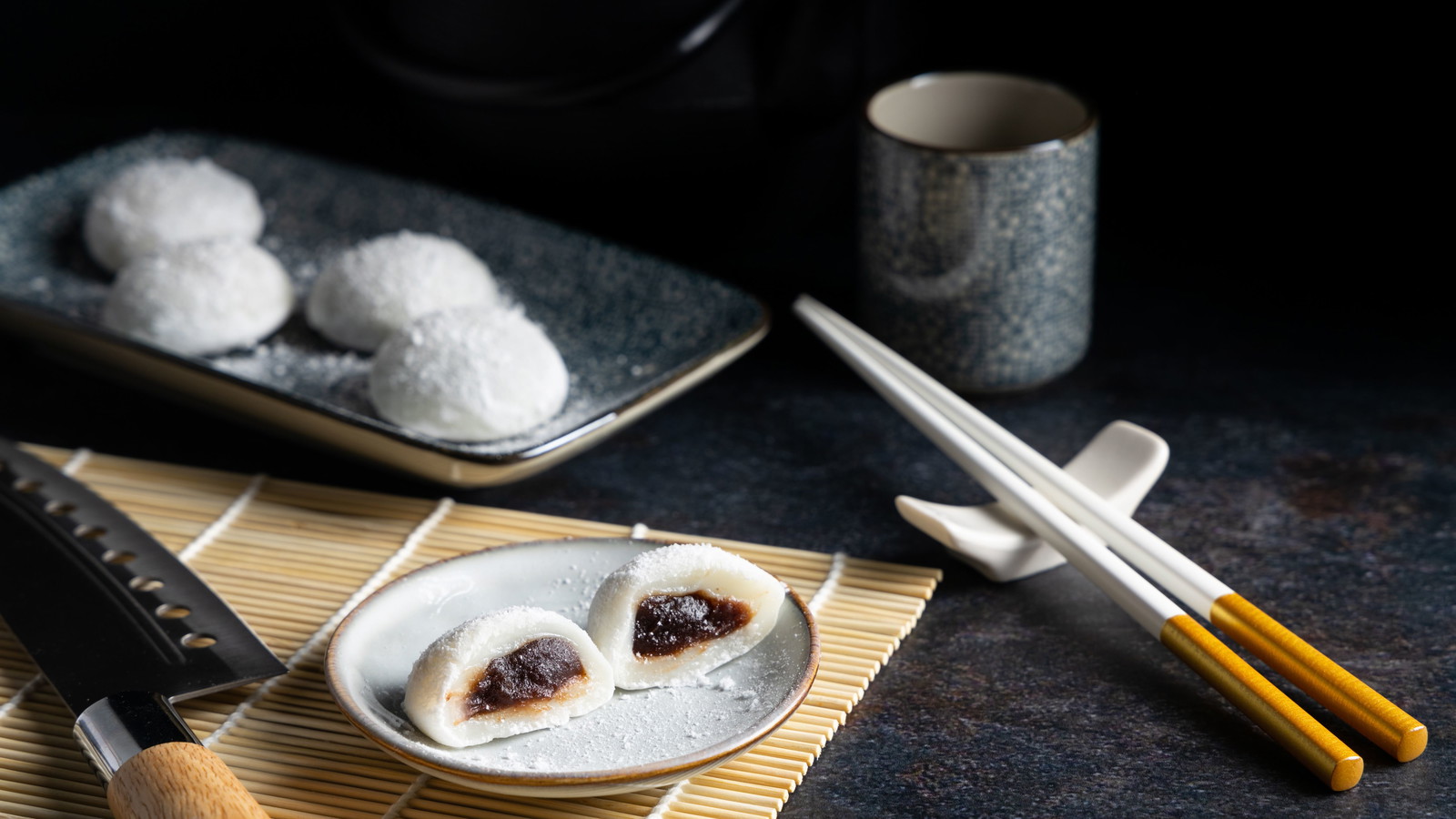 Image of Mochis à la pâte de haricots rouges