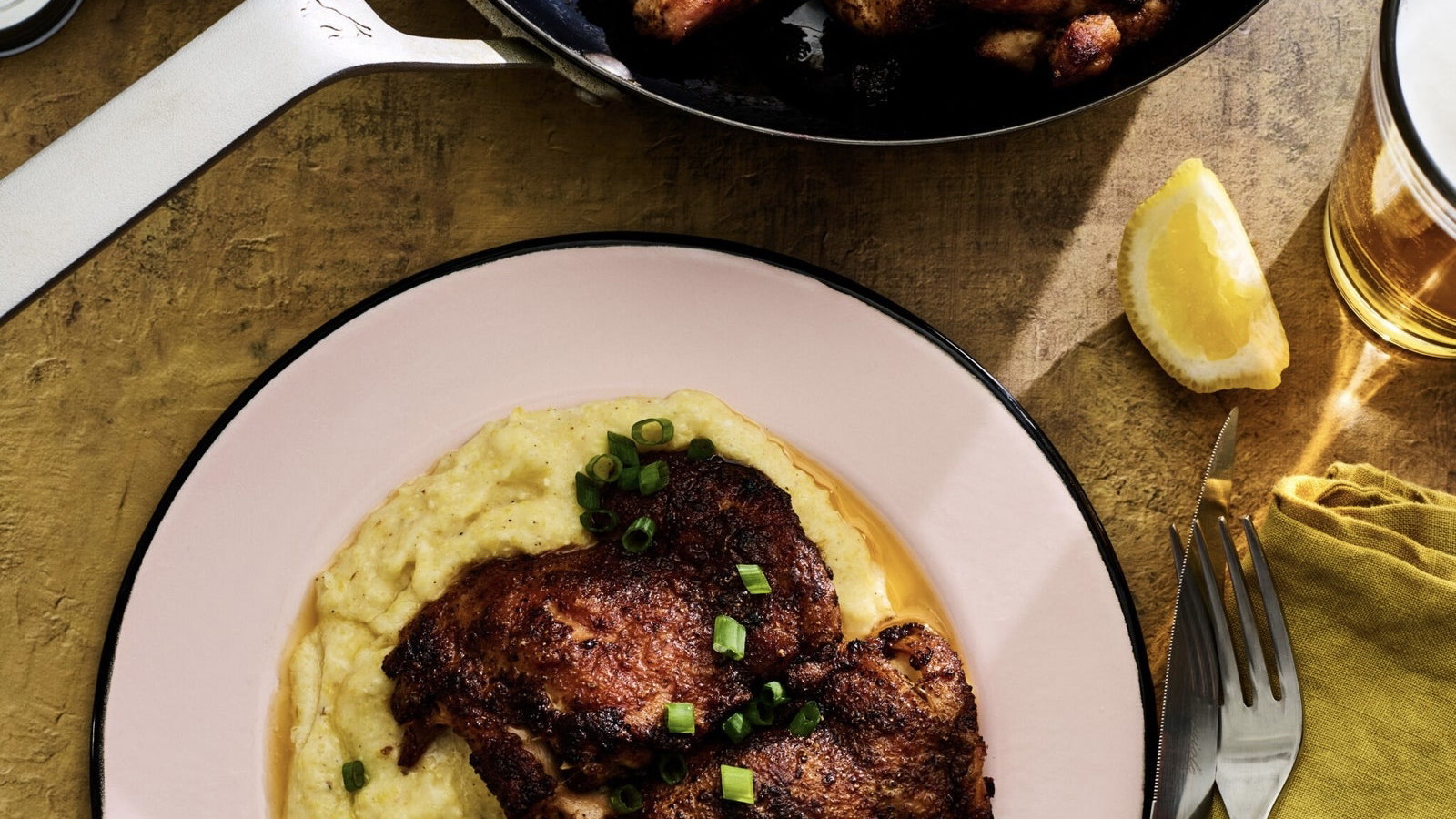 Image of  Recipes Blackened Chicken With Goat Cheese Grits