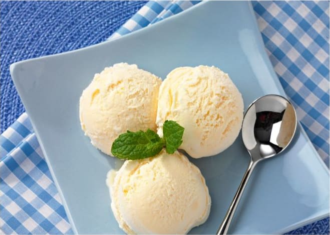 Low- Sugar Vanilla Ice Cream