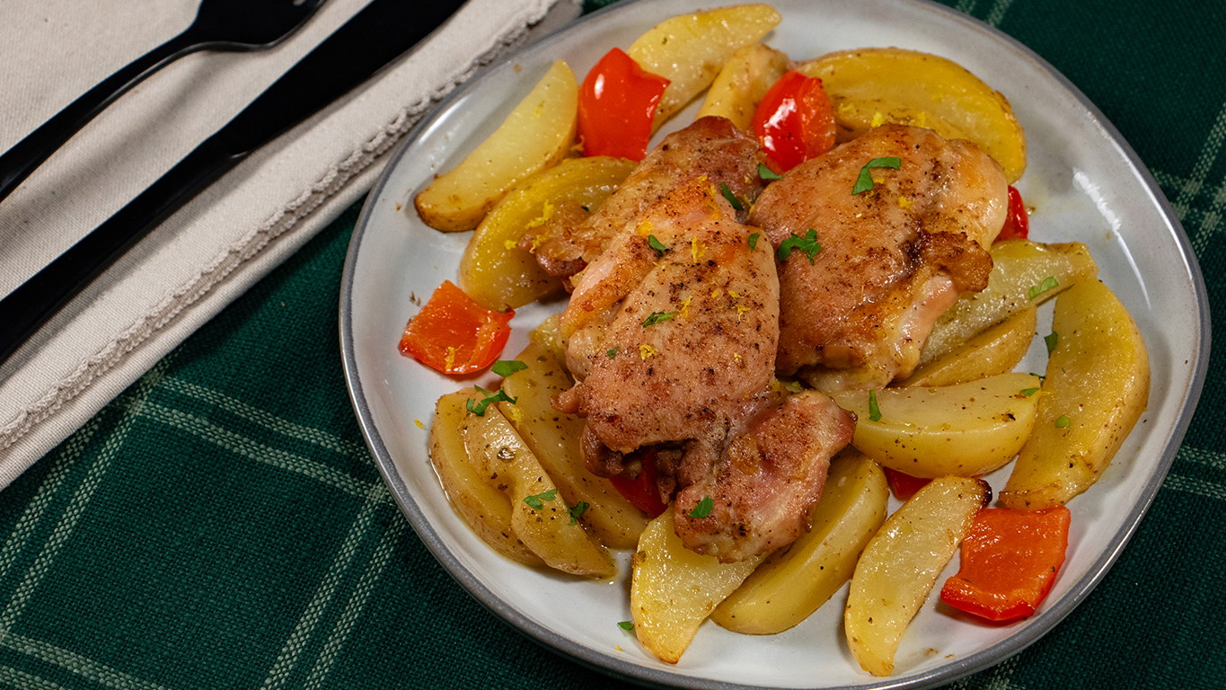 Image of Amazingly Convenient One Pan Chicken and Potatoes