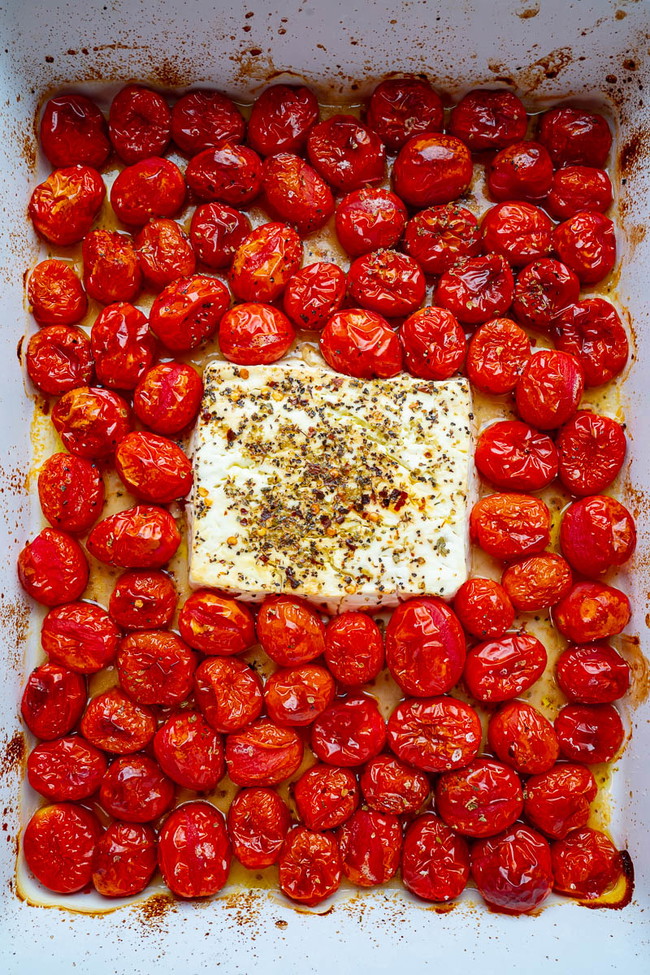 Image of Baked Feta with Cherry Tomatoes