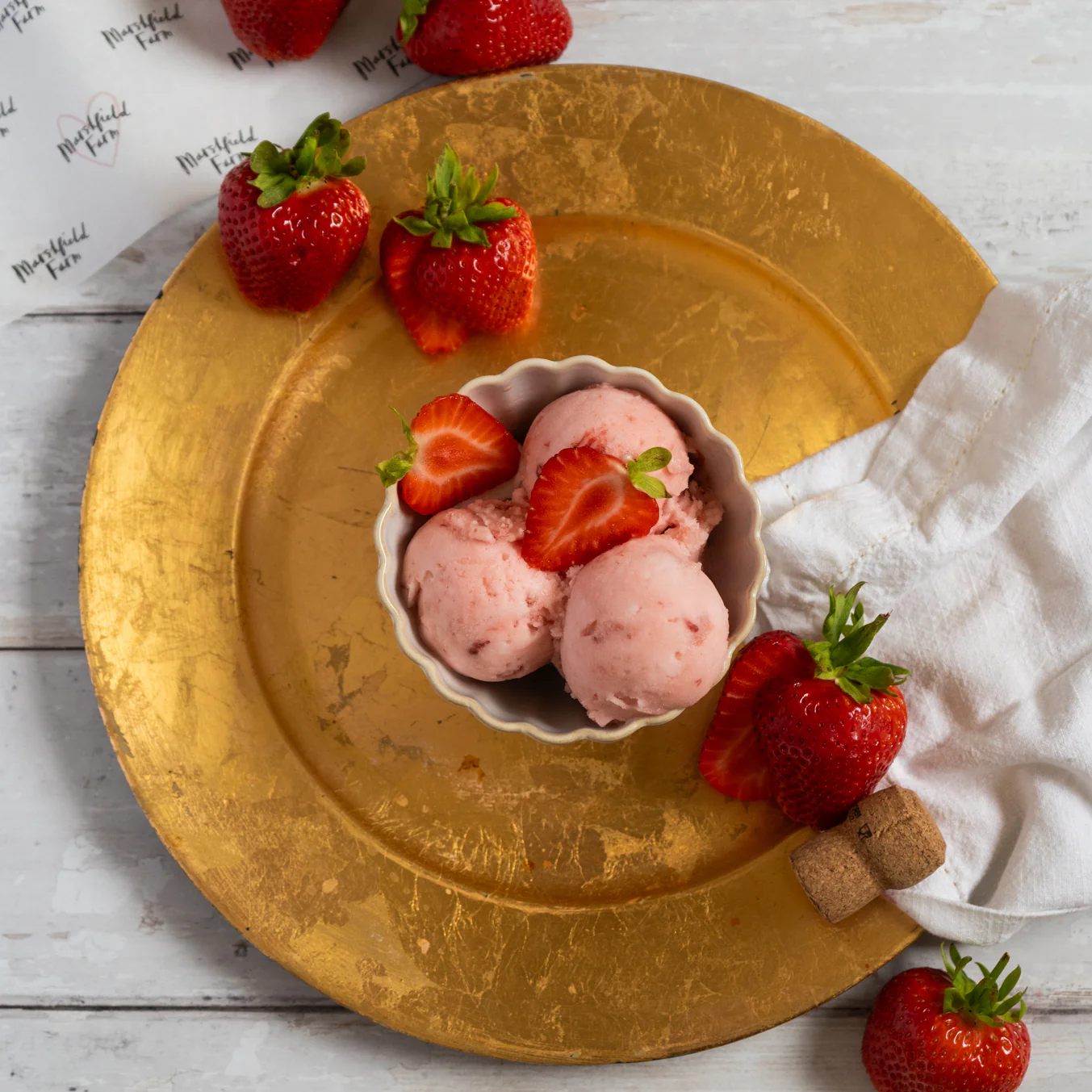 Image of Strawberries & Champagne Sorbet