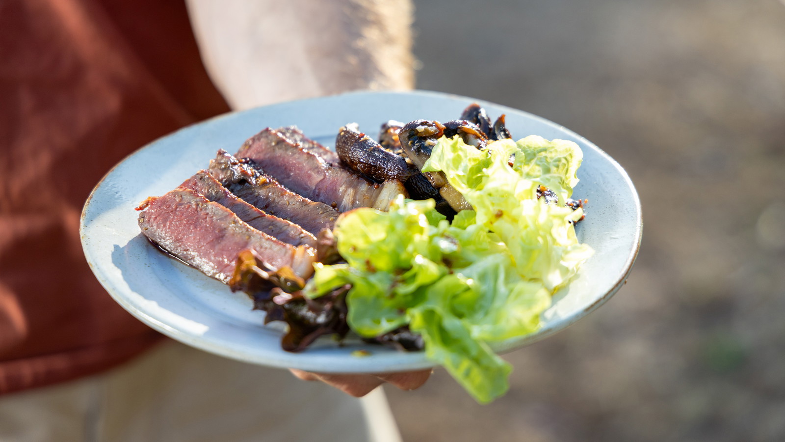 Image of Rum Glazed Steak and Mushrooms