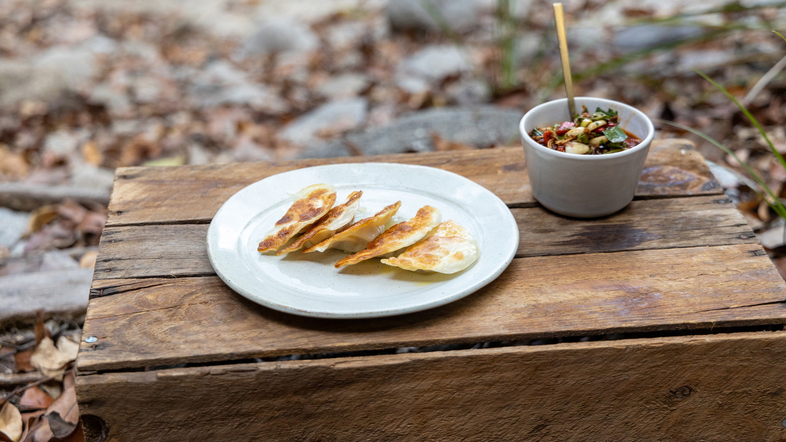 Image of Mud crab, Mushroom & Barramundi Potstickers