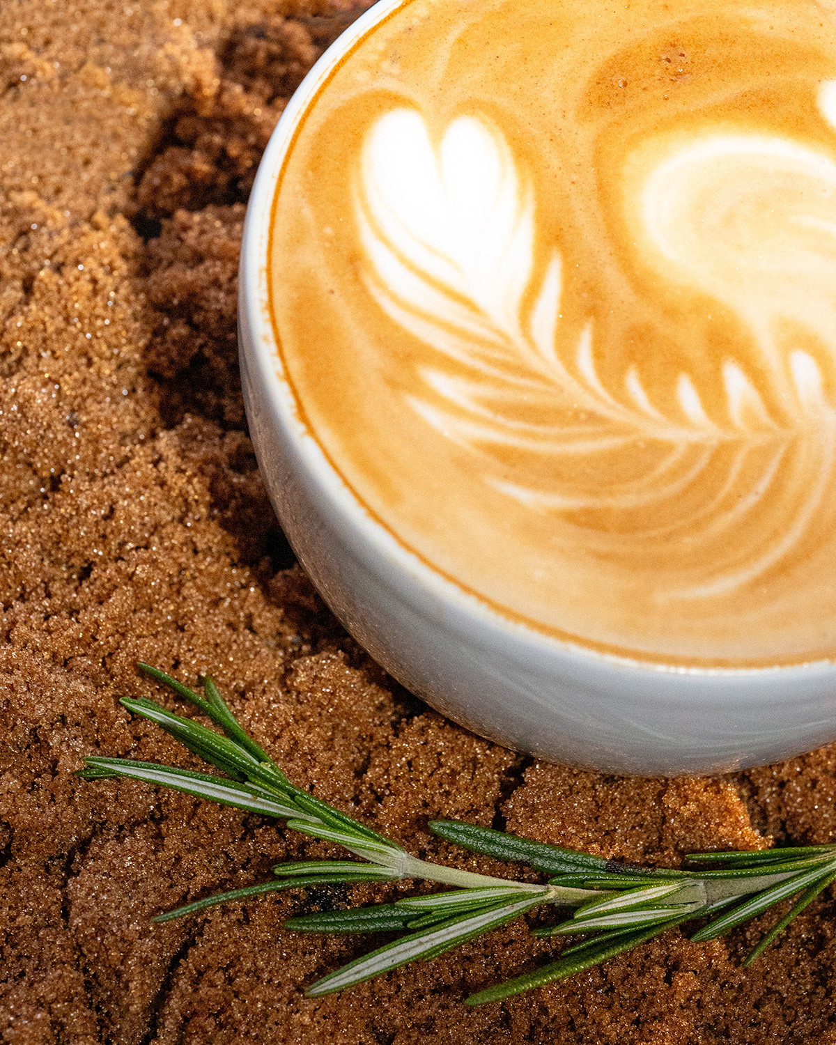Hot Brown Sugar Rosemary Latte with Cold Brew Concentrate