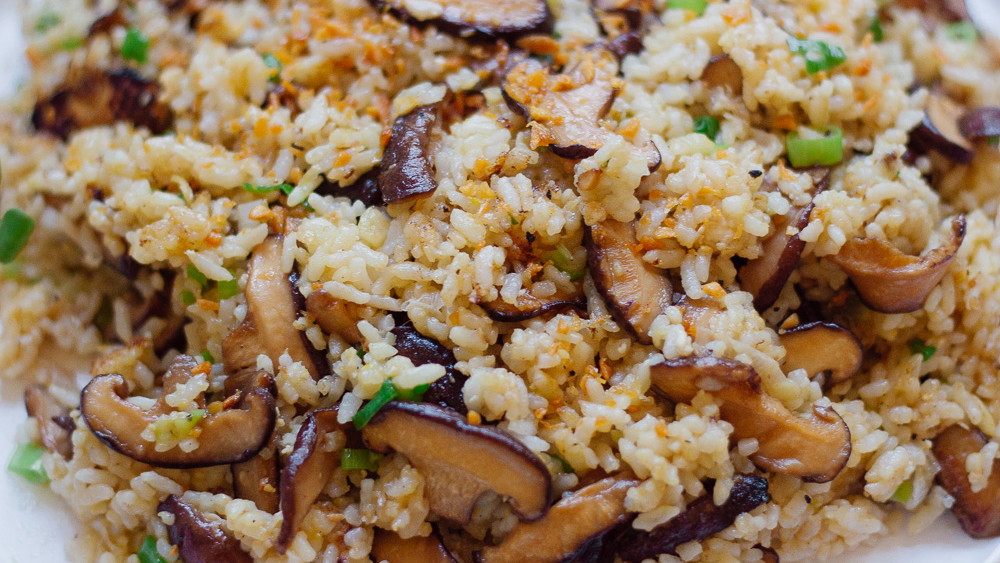 Image of Shiitake Egg Fried Rice with Snow Peas