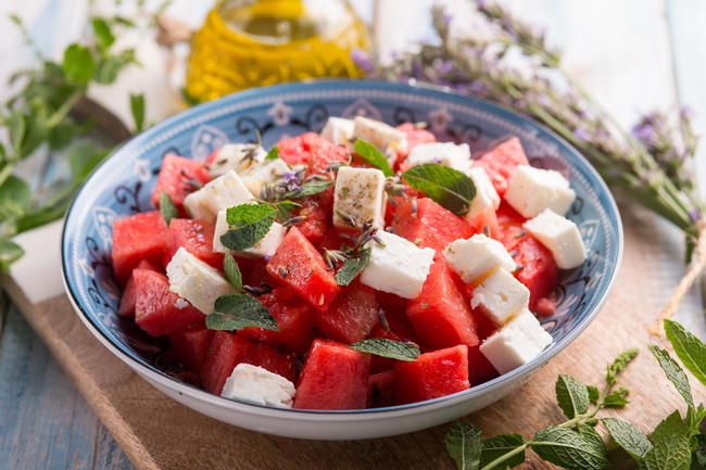 Image of Greek Watermelon Feta Salad