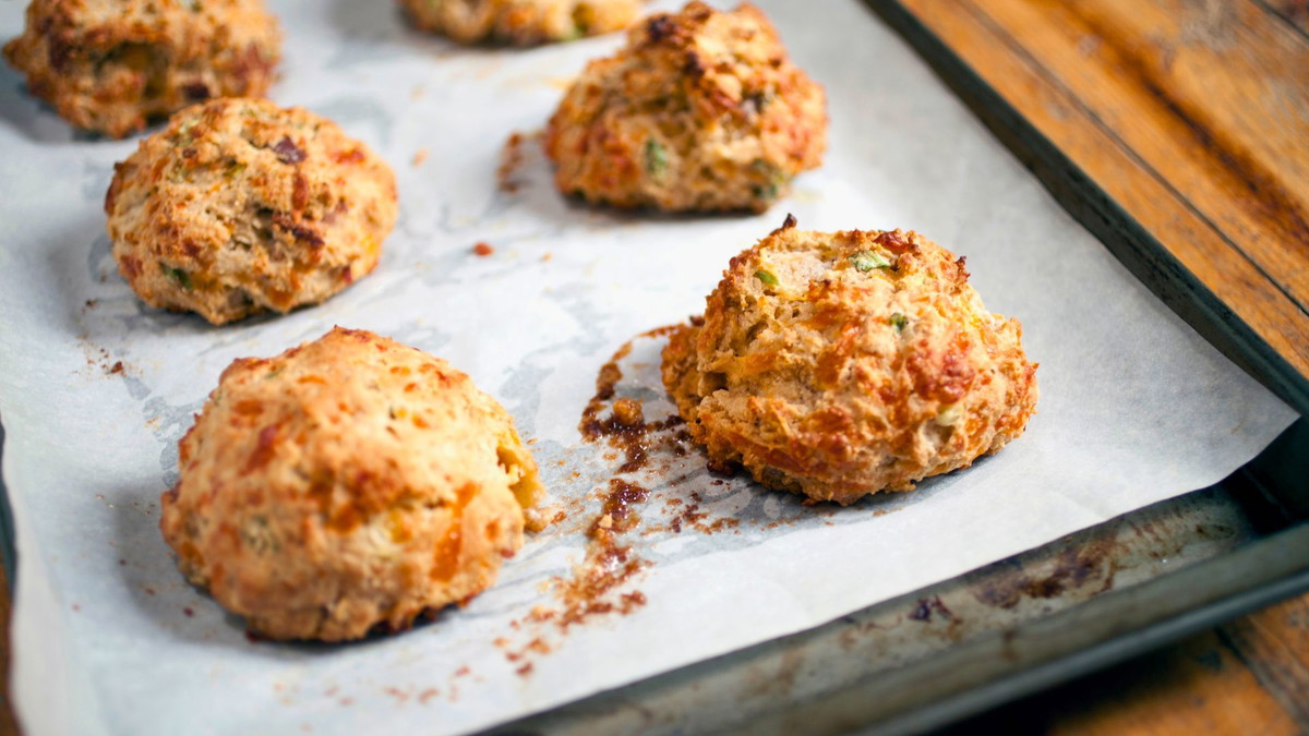 Maple Bacon Cheddar Biscuits