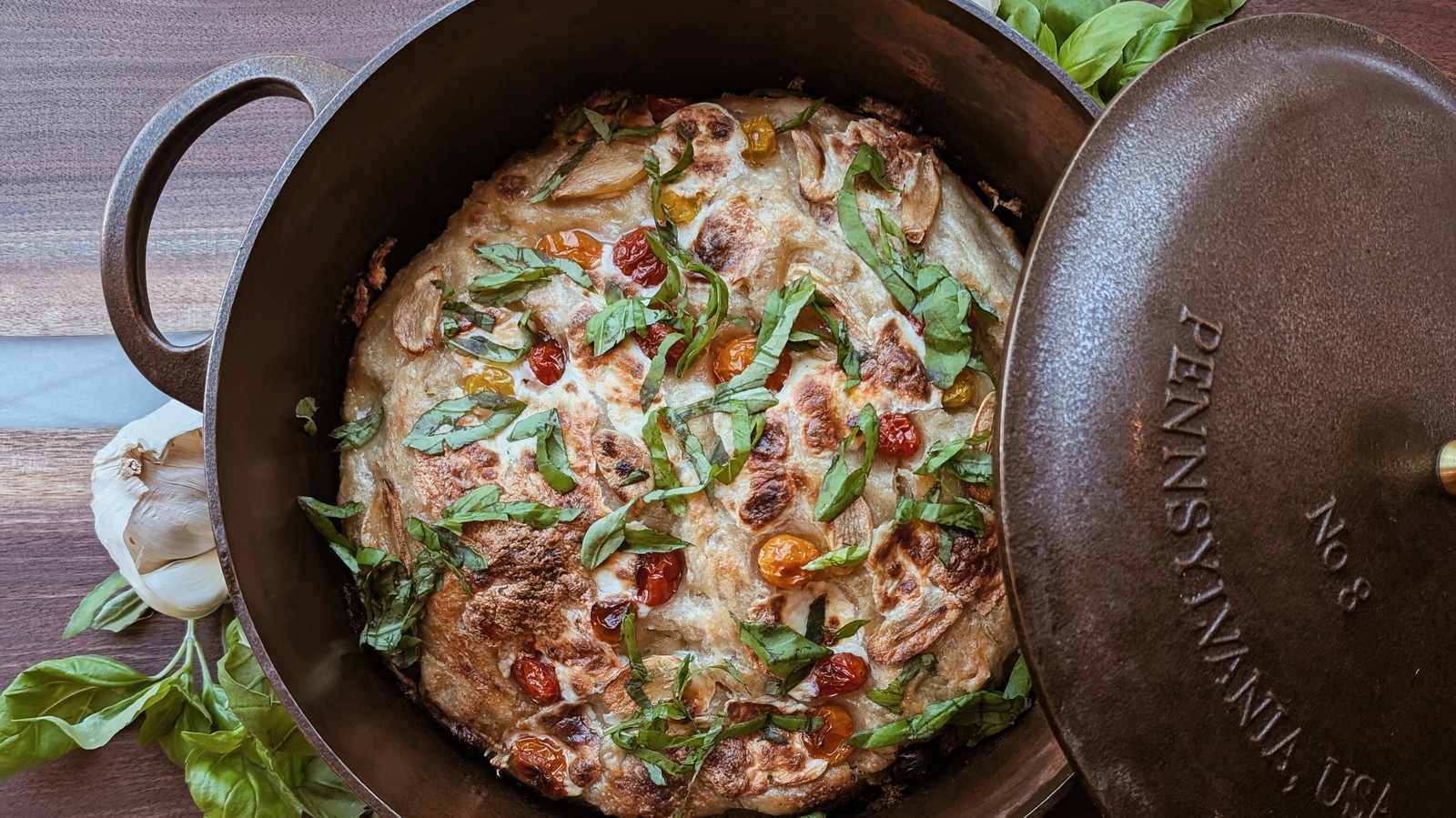 Image of Garlic Caprese Focaccia