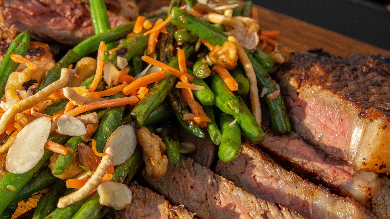 Image of NY Strips & Teriyaki Green Beans