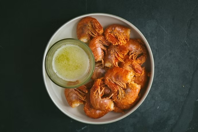Simple Boiled Spot Prawns