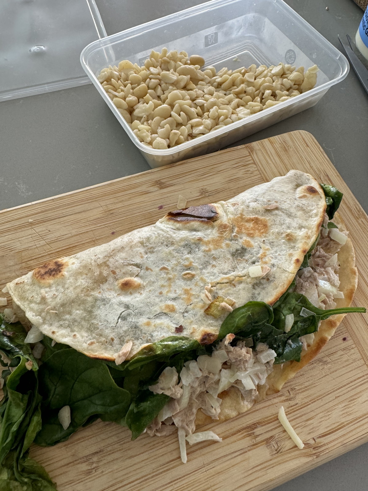 Tuna and Macadamia Nut Quesadillas